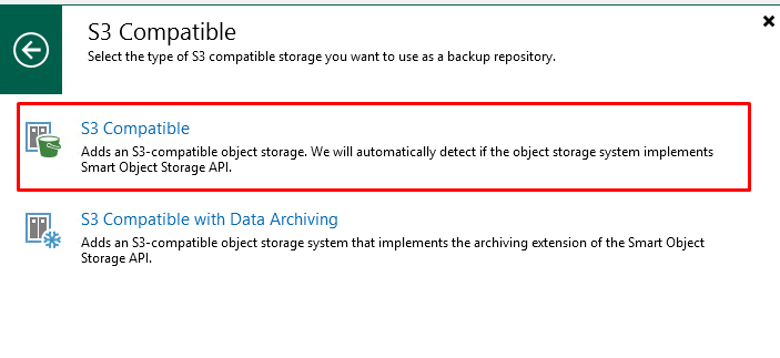 Veeam Repository Add