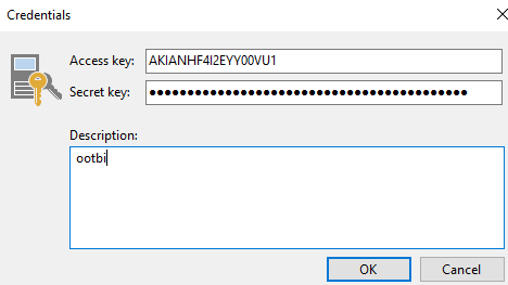 Veeam S3 Credentials