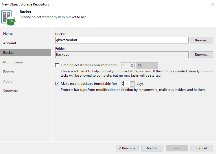 Veeam Bucket Step