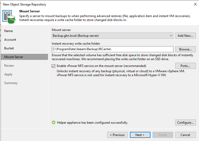Veeam Mount Server